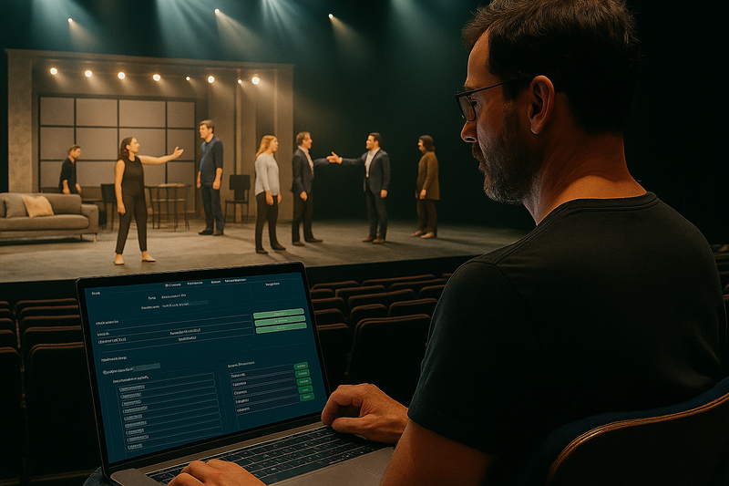 Valmistelu teatterissa StageSync-järjestelmällä